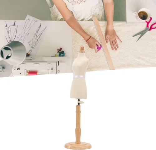 Vista 2 de Maniquí femenino para coser y hacer patrones, maniquí de exhibición ajustable con soporte de trípode para exhibición de ropa, tienda minorista, uso