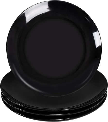 Vista 9 de DELLING Juego de Platos de Aperitivo de 7 Pulgadas, Platos de Postre/Ensalada de Cerámica Blanca - Platos Pequeños Redondos para Servir de Snacks