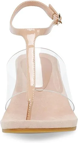Vista 3 de Anne Klein Sandalias de cuña de charol Ikari para mujer