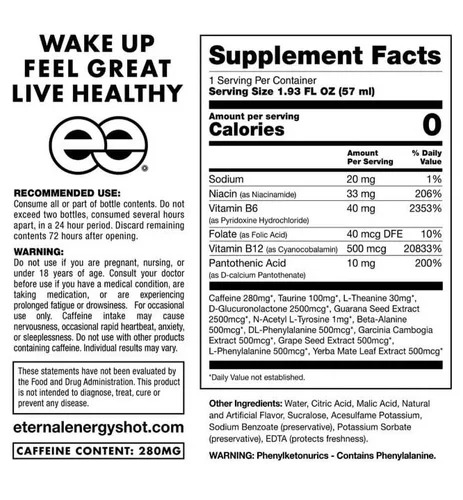 Vista 2 de Eternal Energy Premium Energy Shot (uva, 6 unidades, paquete de 6)
