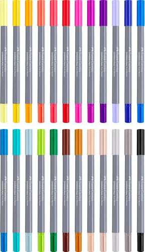 Vista 3 de Faber-Castell Goldfaber Aqua - Marcadores dobles (24 marcadores de acuarela)
