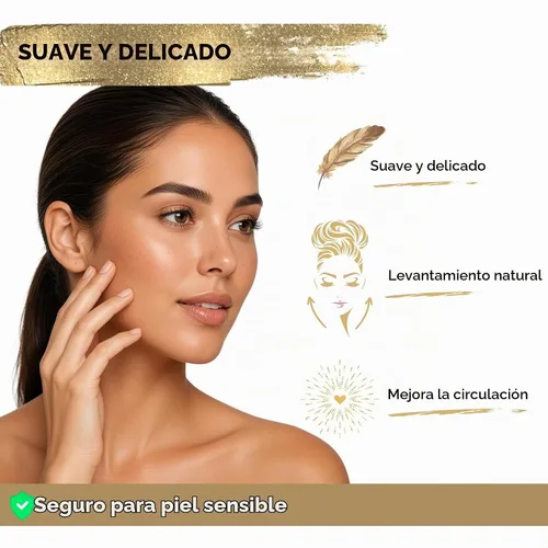 Vista 8 de ICON - Cepillo facial de contorno linfático para drenaje linfático Marrón - 1 juego