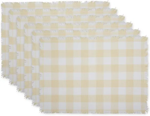 Vista 22 de DII Colección de Mesa a Cuadros Pesada con Flecos, Camino de Mesa, 14x72 pulgadas, Gris 2-Gris