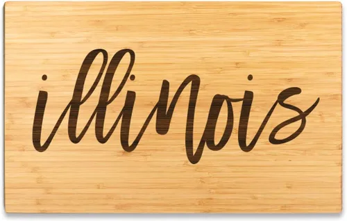 Vista 24 de Andaz Press Alabama State - Tabla de cortar de madera de bambú, 17.75 x 11 pulgadas, caligrafía, paquete de 1, tabla de cortar grande grabada