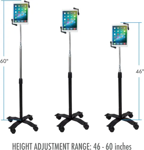 Vista 2 de Soporte de Piso con Cuello de Ganso – Cuello de Ganso Compacto y Ajustable de CTA con Ruedas Giratorias para iPad 7ª/8ª/9ª Generación 10.2", iPad
