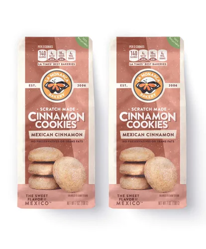 Vista 6 de Galletas de mantequilla mexicanas, 3.6 onzas (paquete de 3), hechas con mantequilla real e ingredientes simples por La Monarca Bakery