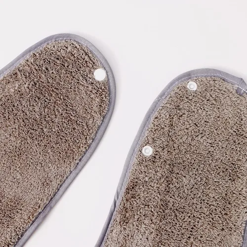 Vista 5 de Paquete de 3 baberos para adultos para hombres o mujeres, baberos grandes para personas mayores, lavables y absorbentes
