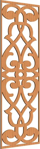 Vista 17 de 9 3/8"W x 24 3/8"H x 1/4"T Bellaire Decorativos Paneles de pared de madera calado, abedul