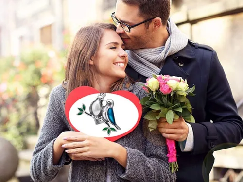 Vista 2 de Dije para el día de San Valentín, plata de ley 925, símbolo de adopción, corazón de princesa, flecha de cupido, pájaros de amor, se adapta a