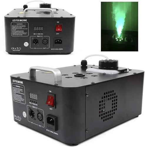 Vista 2 de Gdrasuya10 Máquina de niebla LED RGB de 900 W, máquina de humo para escenario de Halloween, máquina de humo para fiestas, DMX, DJ, escenario, niebla