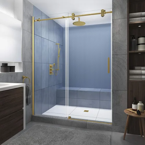 Vista 18 de Aston SDR978EZ.UC-ORB-4880-L Langham XL Puerta de ducha, bronce aceitado, transparente-izquierda