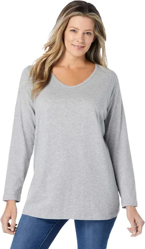 Vista 29 de Camiseta manga larga de talla grande para mujer Woman Within Negro