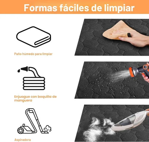 Vista 5 de Mancro Funda de asiento de automóvil para perro para asiento trasero, 2026 mejorada 600D, resistente, impermeable y resistente a los arañazos