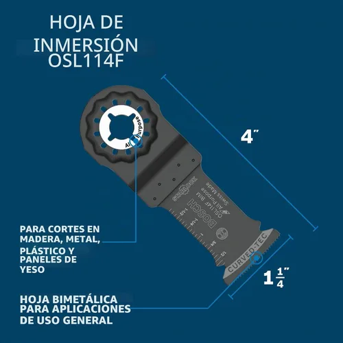 Vista 2 de Bosch OSL034F Starlock cuchilla bimetálica para corte profundo