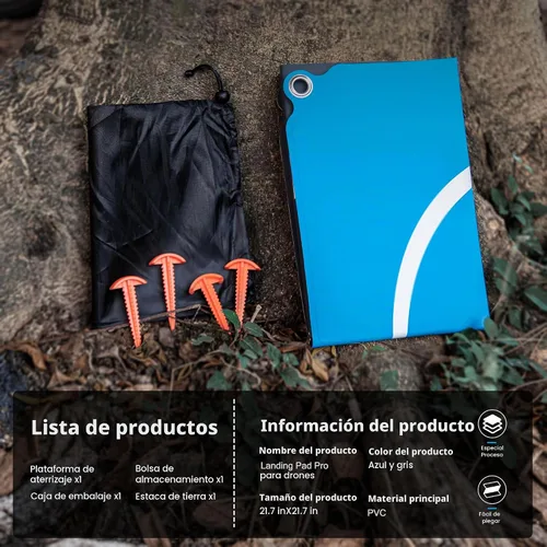 Vista 9 de STARTRC PHOTO Almohadilla de aterrizaje para drones plegable de 2 x 3 de plegado rápido, (22 pulgadas/55cm), almohadilla de lanzamiento impermeable