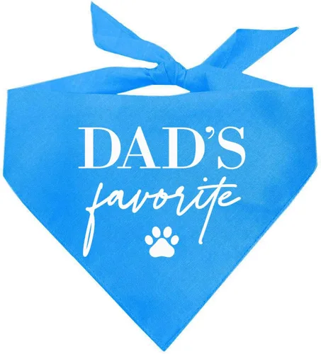 Vista 6 de Bandana para perro para el día del padre favorita de papá (757 negro, XS)