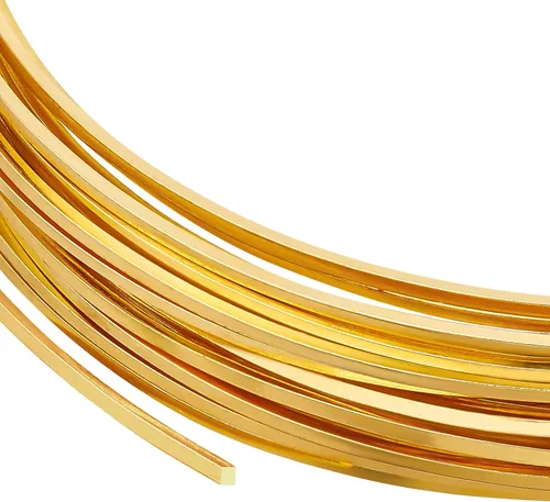 Vista 16 de BENECREAT Alambre de latón cuadrado de 16.4 pies – Alambre de cobre dorado medio duro calibre 15 para fabricación de joyas, cuentas y trabajo