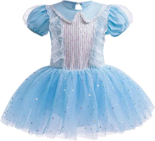 Vista 51 de Leotardos de princesa para niñas con falda de ballet y tutú para Halloween, Navidad, fiesta de cumpleaños, vestido elegante