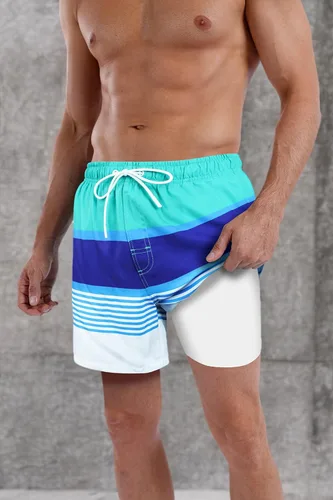 Vista 96 de Traje de baño para hombre con forro de compresión de secado rápido de 5.5 pulgadas con forro tipo bóxer amarillo (1-Yellowstar)