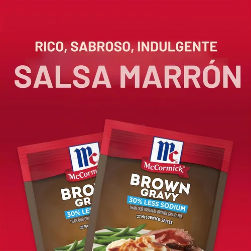 Vista 15 de McCormick - Mezcla de Brown Gravy, 30 % menos de sodio, 0.87 onzas