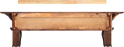 Vista 6 de Pearl Mantels ARYB6041670 - Estantería de madera con detalles elegantes, 60 pulgadas, color cereza envejecida