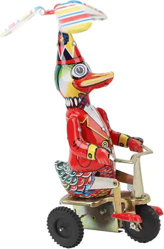 Vista 3 de Juguete de pato en lata hecho a mano delicado reloj retro cuerda juguete adulto colecciones regalo