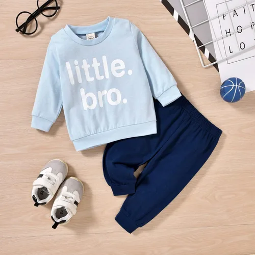 Vista 7 de Big Brother Little Brother Matching Outfits Big BroLittle Bro Long Shirt Pants NewbornToddler baby boy FallWinter Outfit