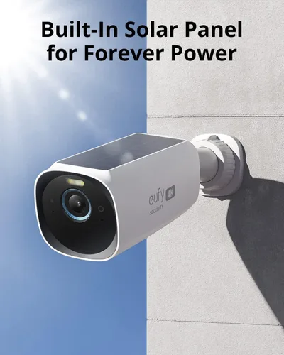 Vista 2 de eufy Security S330 eufyCam 3 - Kit de 2 cámaras (renovado) 4K Camera with Solar Panel, Forever Power, Face Recognition AI, Expandable Local