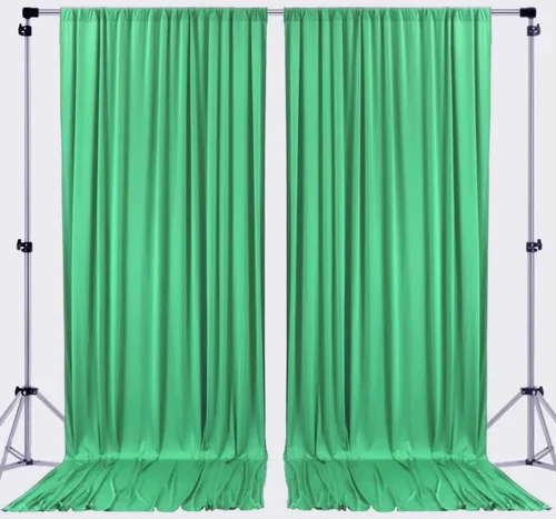 Vista 16 de AK TRADING CO. Cortinas de telón de fondo de poliéster beige de 10 x 10 pies con bolsillos para varillas - Cortinas para decoración de ventanas