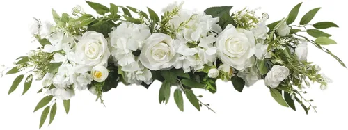 Vista 11 de Arreglo floral de cenador artificial, diseño rústico y floral, para decoración de mesa de boda, recepción, telón de fondo (rosa)
