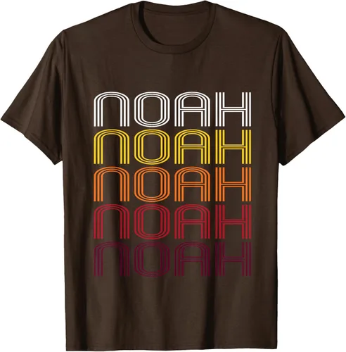 Vista 4 de Noah Retro Wordmark Pattern - Camiseta estilo vintage