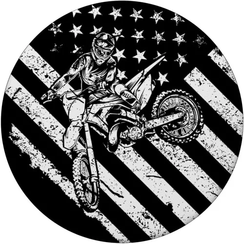Vista 3 de PopSockets para motocicleta, motocross y bandera de EE. UU. – PopSockets Grip y soporte para teléfonos y tabletas