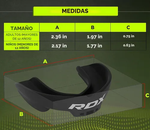 Vista 6 de RDX Protector Bucal para Boxeo MMA Kickboxing Muay Thai Judo Karate - Protector de Mandíbula con Funda de Almacenamiento para Adultos, Artes Negro