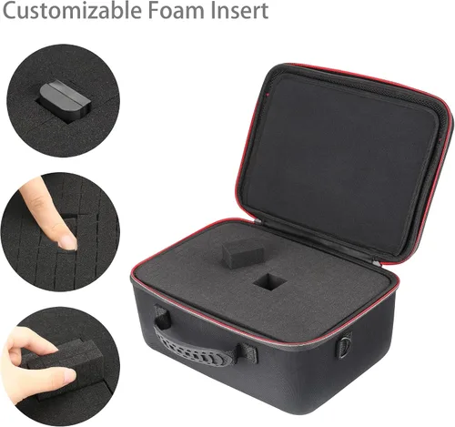 Vista 4 de Estuche rígido con insertos de espuma personalizables, funda rígida EVA resistente a los golpes para exteriores para drones pequeños, almacenamiento