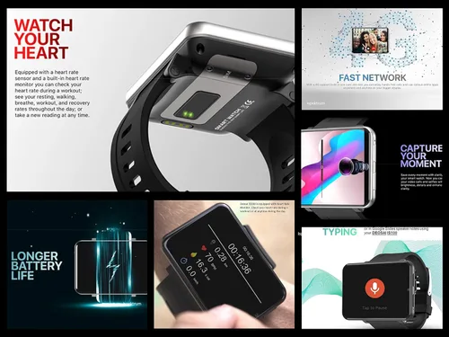 Vista 2 de ISPEKTRUM iS100 - Reloj inteligente Android 7.1, pantalla de 2.86 pulgadas, cámara de 5MP, 3GB+32GB, batería de 2880 mAh, impermeable, soporte