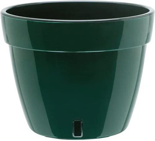 Vista 19 de Gardenera ASTI - Maceta de autoriego de 7.1 pulgadas en color negro-dorado/negro, maceta moderna con indicador de nivel de agua para todas