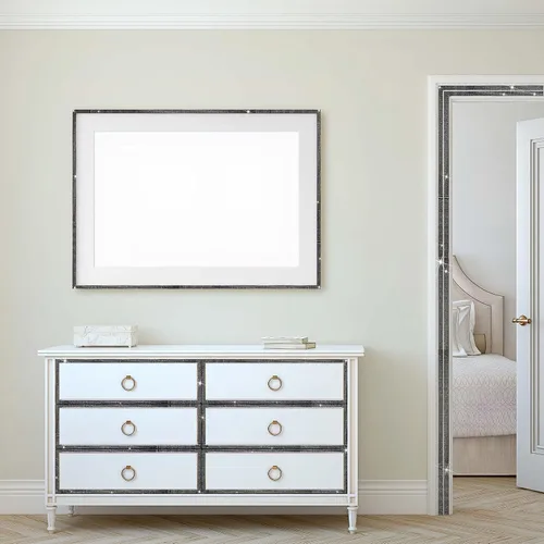 Vista 5 de Cinta de Cristal Brillante con Diamantes de Imitación Autoadhesiva para Planchar DIY con Purpurina Pegatinas de Diamantes para Manualidades Negro