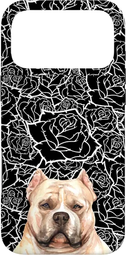 Vista 22 de American Bulldog Bully Dog Rose Flower Black White Pattern Case for iPhone 17