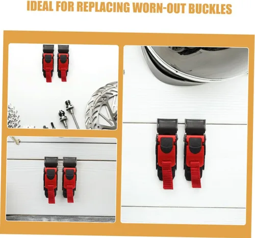 Vista 9 de Hemobllo 4pcs Quick Release Buckle: Universal Motorcycle Chin Strap Button Replacement - Metal Quick Release Buckle For Safety
