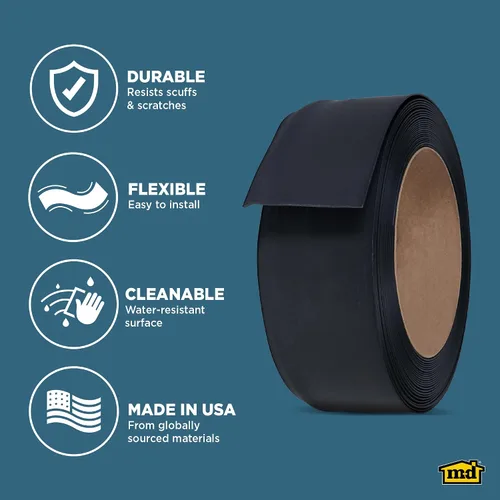 Vista 5 de Vinilo cobertor autoadhesivo de pared M D BUILDING PRODUCTS de base satinada 4" x 20', 93146