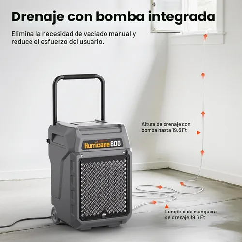 Vista 5 de Abestorm - Deshumidificador comercial con bomba para sótanos (170 pintas)