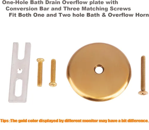 Vista 3 de Artiwell Push & Lock - Juego de molduras para bañera con placa frontal de desbordamiento de un solo orificio, kit de conversión de bañera con barra