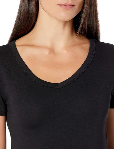 Vista 4 de Tienda Essentials - Camiseta de manga corta con cuello en V para mujer, 2 piezas