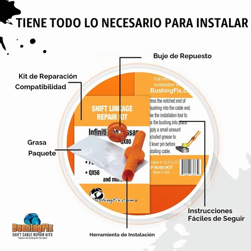 Vista 2 de Juego de reparación de cable de cambio de transmisión Bushing Fix NI1KIT