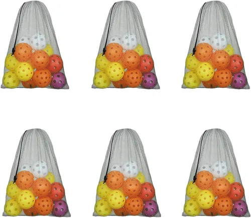 Vista 14 de GSE Games & Sports Expert Bolsa de malla con cordón para béisbol, pelotas de pickleball, pelotas de golf, gimnasio, equipo de natación, lavandería