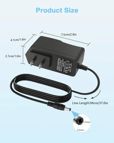 Vista 5 de Aclorol Fuente de alimentación de 5V 2A AC 100-240V a DC Adaptador de corriente de conmutación DC 5Volt 2A 10W Convertidor de alimentación universal