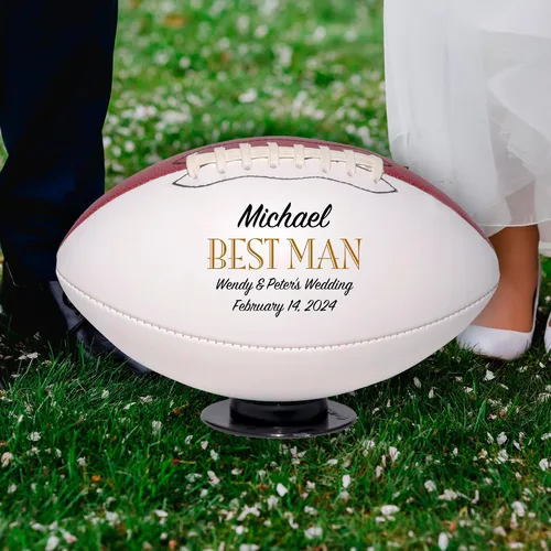 Vista 6 de Regalo personalizado de boda de fútbol, padrino de boda, padrino de boda, padrino, dama de honor, regalo de recuerdo de portador de anillos
