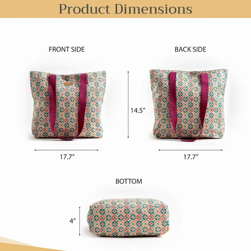 Vista 5 de Maison d' Hermine - Bolsa de lona de algodón reutilizable para mujeres, con asa para el hombro, bolsas a granel para compras y viajes