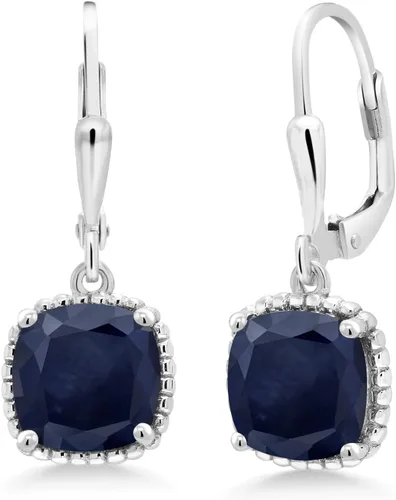 Vista 43 de Gem Stone King Aretes colgantes de plata de ley 925 de 0.315 pulgadas para mujer