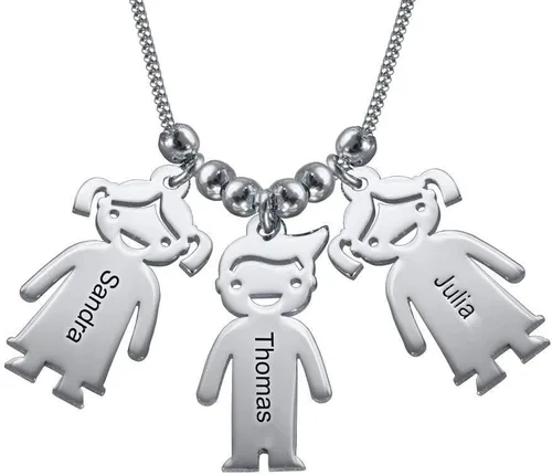 Vista 8 de Collar con colgante de amuleto grabado hecho a mano para niño o niña - Amuletos personalizados hechos a medida para niños - Regalo de joyería